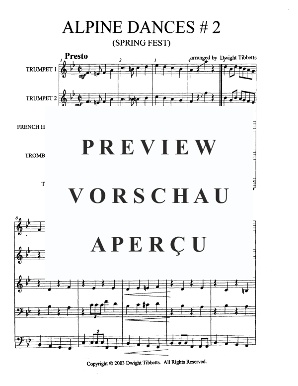 Produktgalerie: Seite 3 von 11 Alpine Dances #2, , Blechbläserquintett