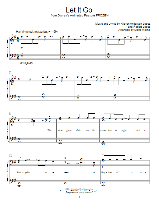 Produktbild zu: Let It Go (from Frozen) (arr. Mona Rejino)