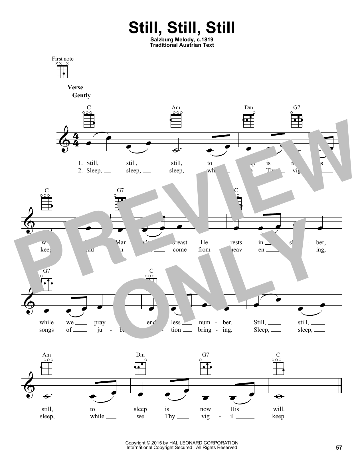 Product gallery: Page 1 of 1 Still, Still, Still, Traditional Austrian Text