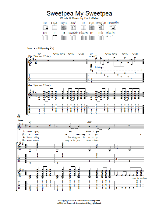 Produktgalerie: Seite 1 von 1 Sweet Pea, My Sweet Pea, Paul Weller, Gitarre