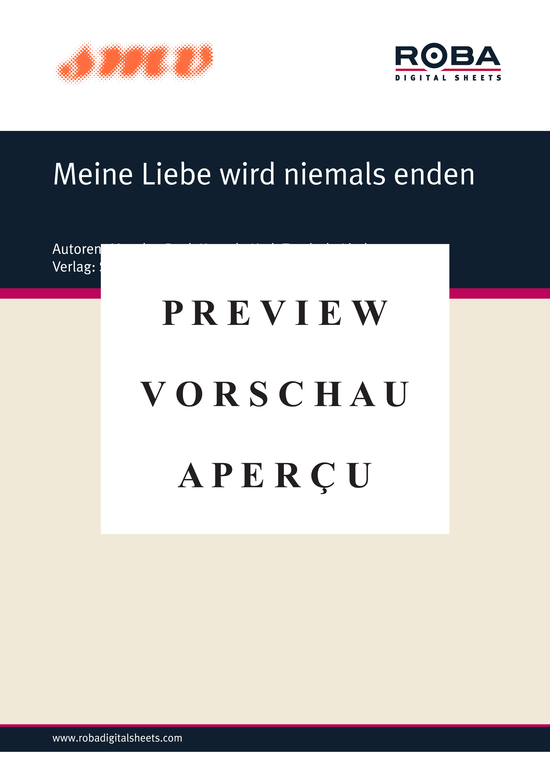 Product gallery: Page 2 of 3 Meine Liebe wird niemals enden , Rodgers, Paul , Piano and Voice
