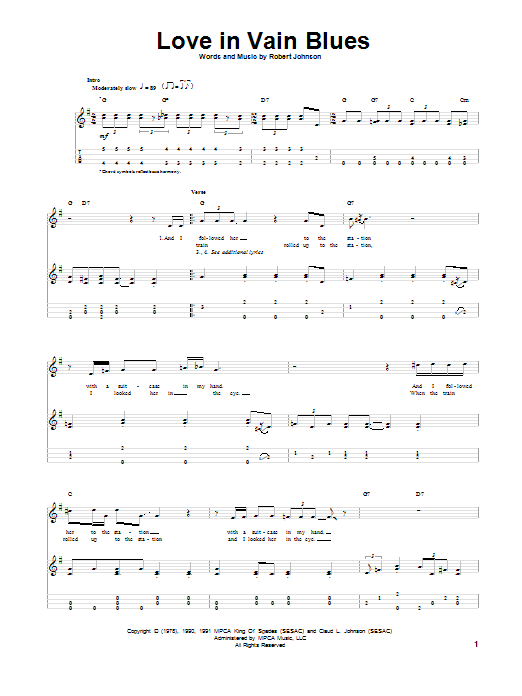 Product gallery: Page 1 of 1 Love In Vain Blues, Robert Johnson