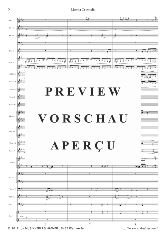 Product gallery: Page 7 of 11 Marcha Orientalis, , (large wind orchestra)