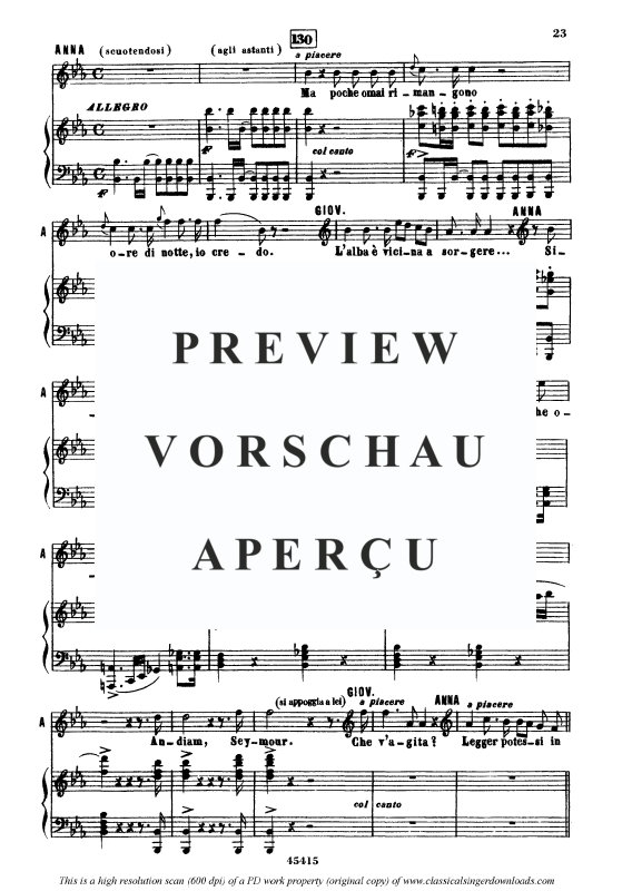 Produktgalerie: Seite 2 von 11 Non v ha sguardo cui sia dato, , Sopran und Klavier