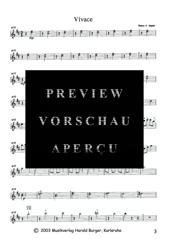 Produktgalerie: Seite 4 von 5 Concertino für 4 Gitarren, , Quartett Gitarre - Gitarre 2