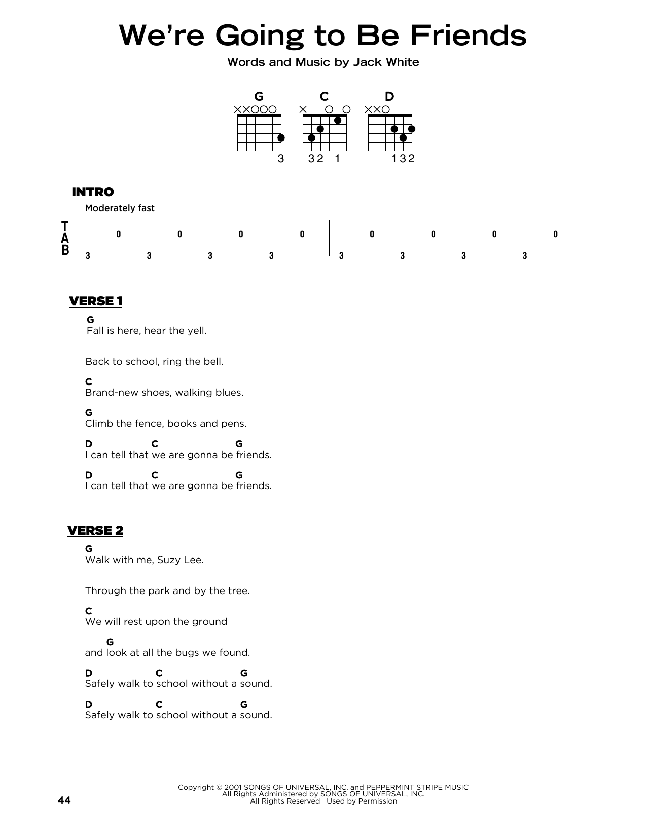 Produktgalerie: Seite 1 von 1 We're Going To Be Friends, The White Stripes, Gitarre