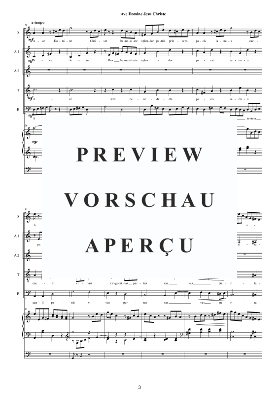 Produktgalerie: Seite 4 von 11 Ave Domine Jesu Christe, , Gemischter Chor SAATB und Orgel