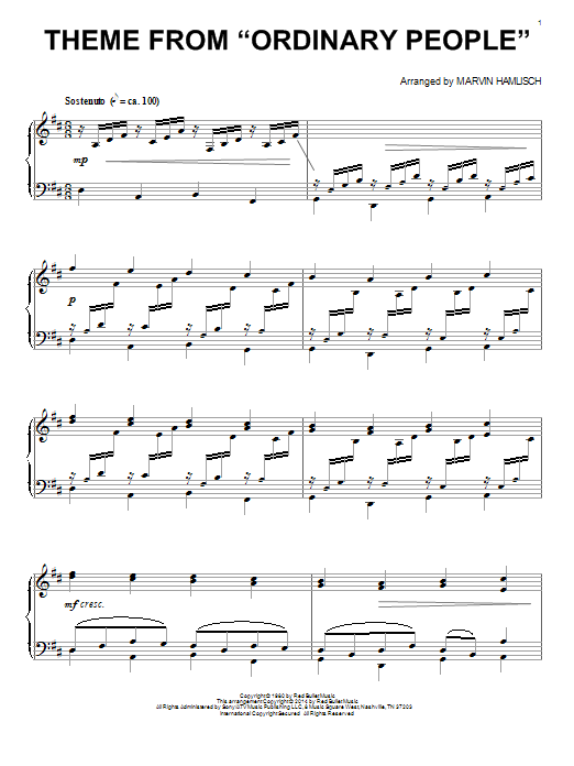 Produktbild zu: Theme From Ordinary People