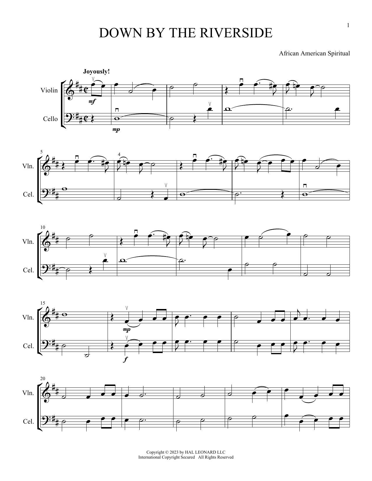 Product picture to: Down By The Riverside (arr. Michelle Hynson)