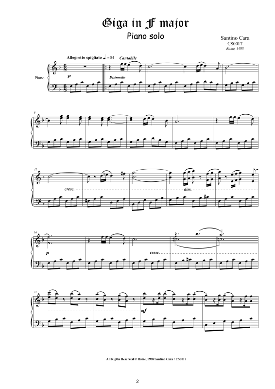 Produktgalerie: Seite 1 von 8 Gique in F-Dur, , Klavier Solo