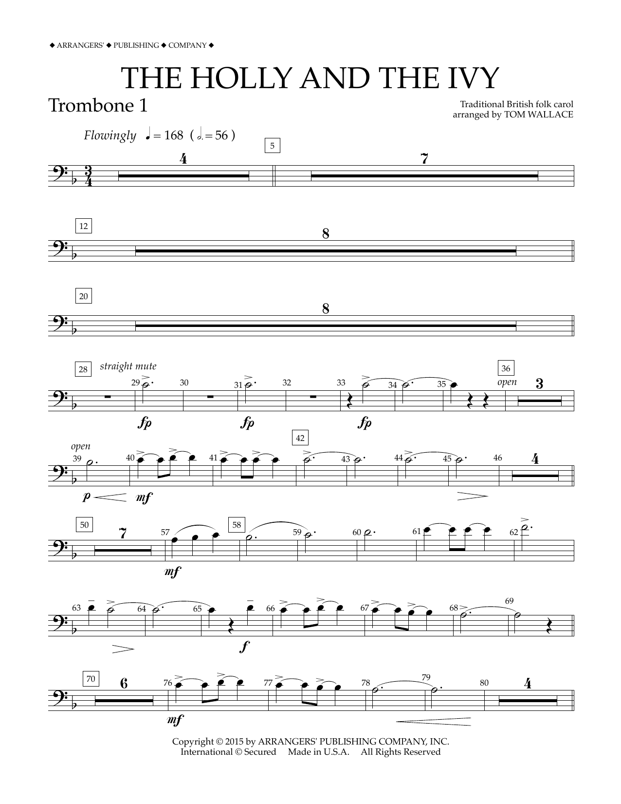 Produktbild zu: The Holly and the Ivy - Trombone 1