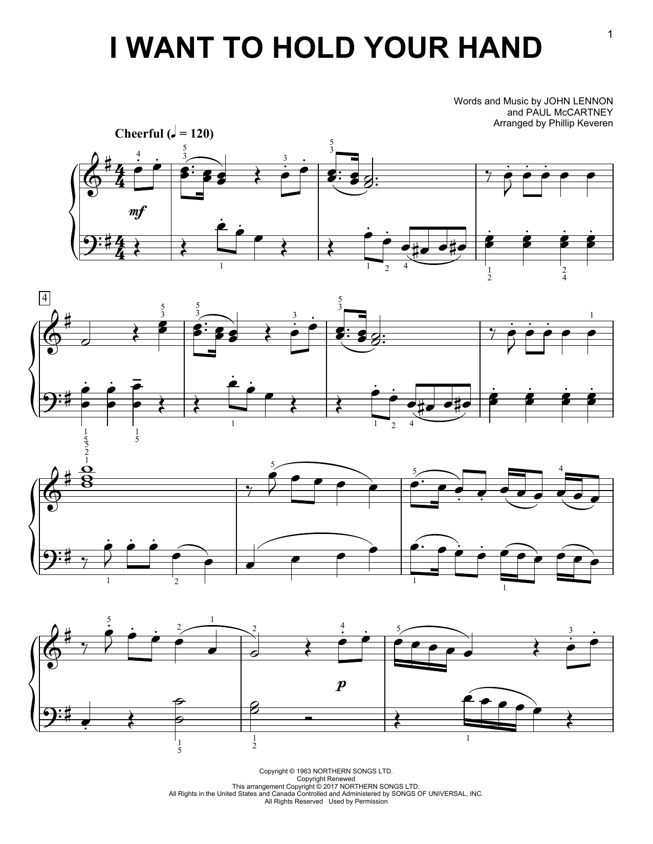 Produktgalerie: Seite 1 von 1 I Want To Hold Your Hand [Classical version] (arr. Phillip Keveren), The Beatles, Klavier