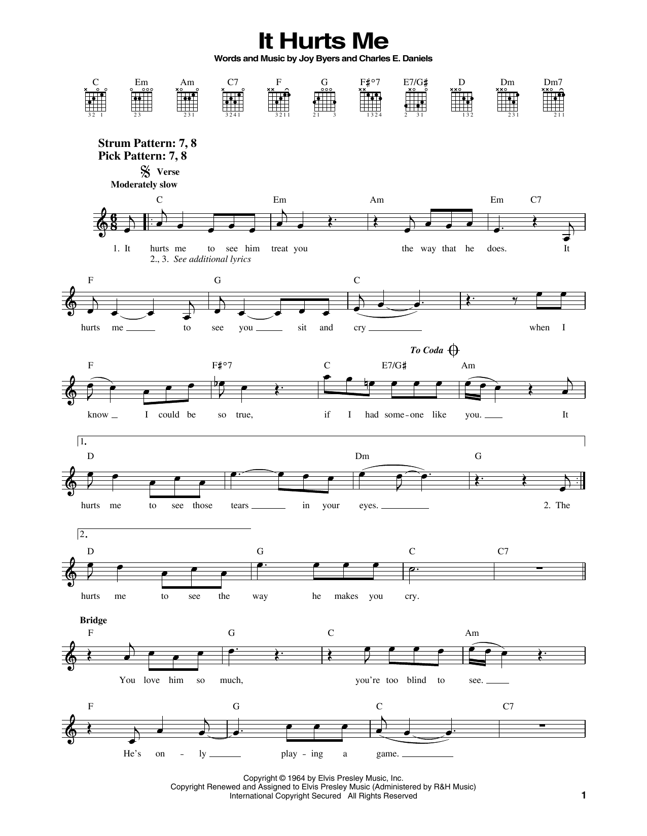 Produktgalerie: Seite 1 von 1 It Hurts Me, Elvis Presley, Gitarre