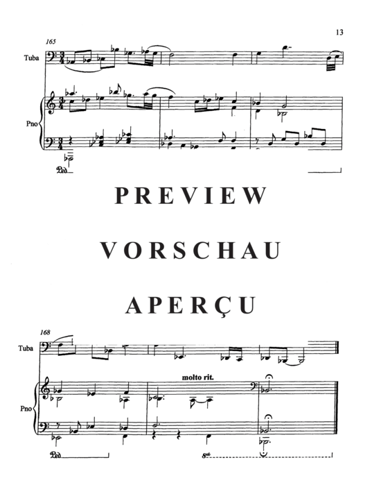 Produktgalerie: Seite 17 von 20 Serenade for Bass Tuba , , (Tuba + Klavier)