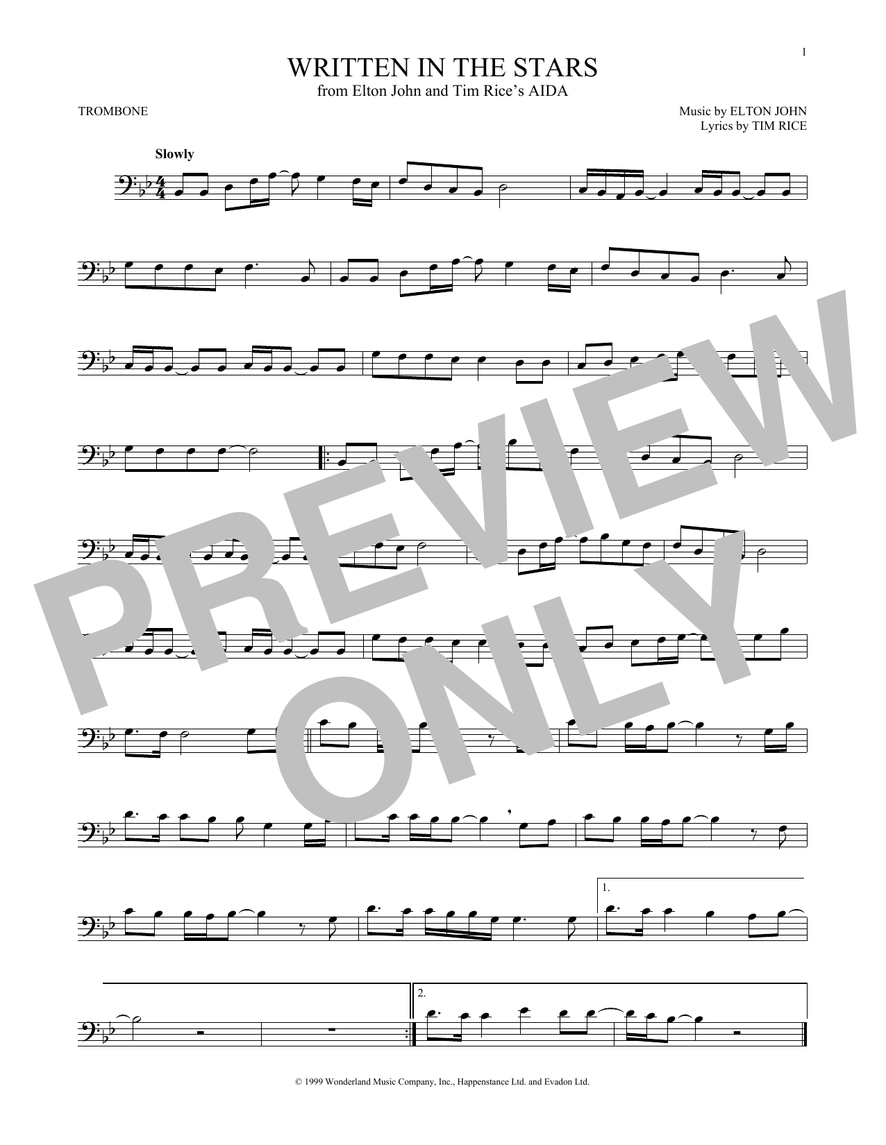 Product gallery: Page 1 of 1 Written In The Stars (from Aida), Elton John & LeAnn Rimes