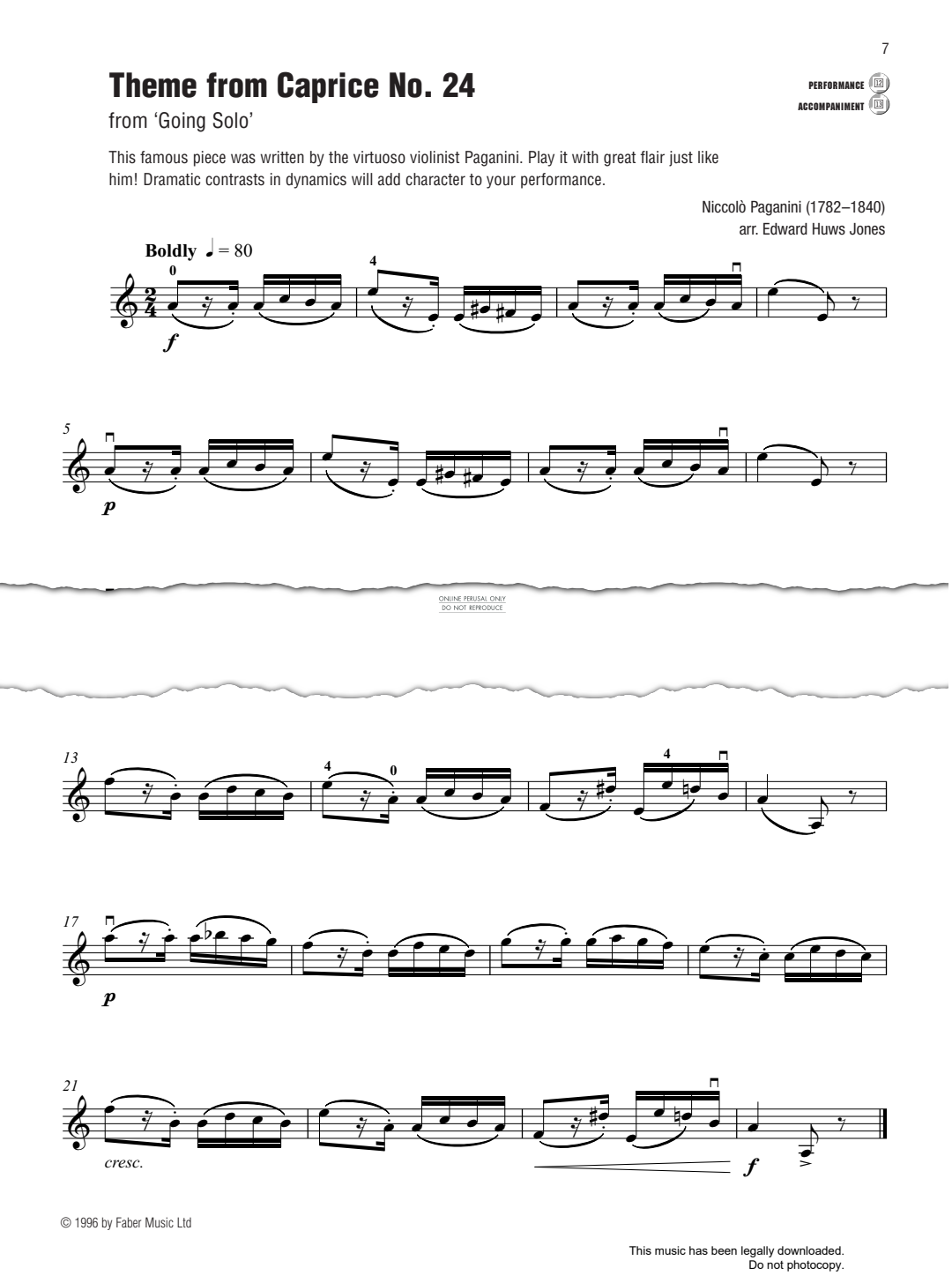 gallery: Theme from 'Caprice No. 24' (from 'Going Solo'), Nicolò Paganini, Klavier, Violine