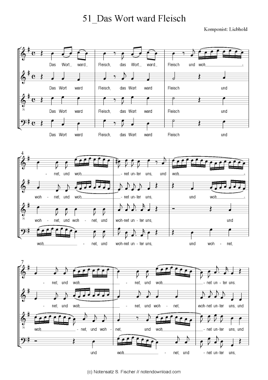 Product picture to: Das Wort ward Fleisch Liebhold / Weihnachtsmotette über Joh. 1,14