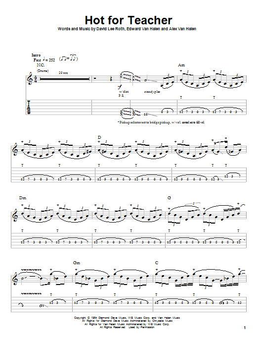 Produktgalerie: Seite 1 von 1 Hot For Teacher, Van Halen, Gitarre