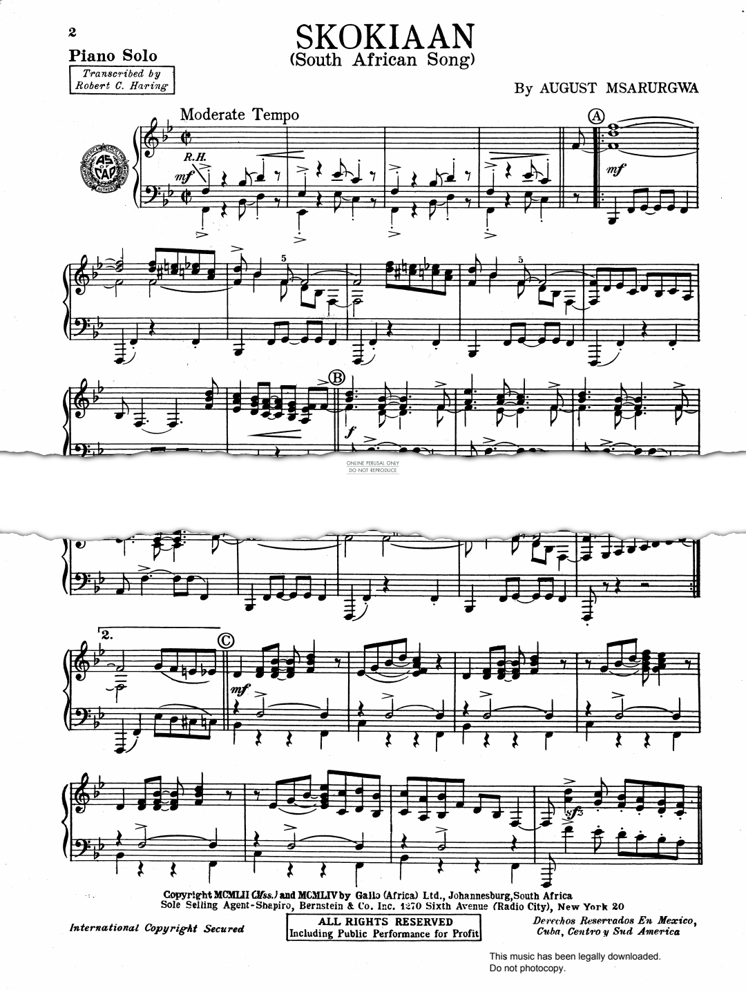 Product gallery: Page 1 of 1 Skokiaan (South African Song), August Msarurgwa