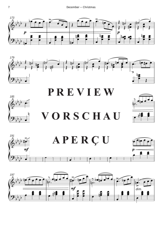 Product gallery: Page 10 of 12 December - Christmas - The Seasons, Op. 37b, No. 12 , , Piano Solo