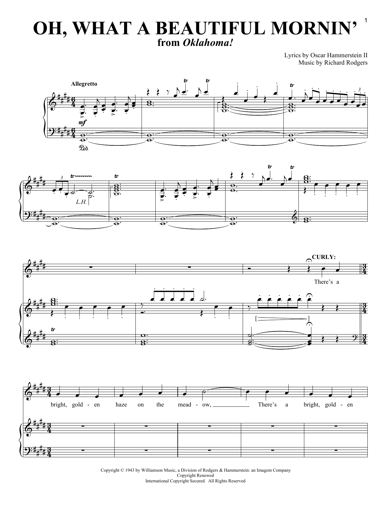 Produktbild zu: Oh, What A Beautiful Mornin' (from Oklahoma!)