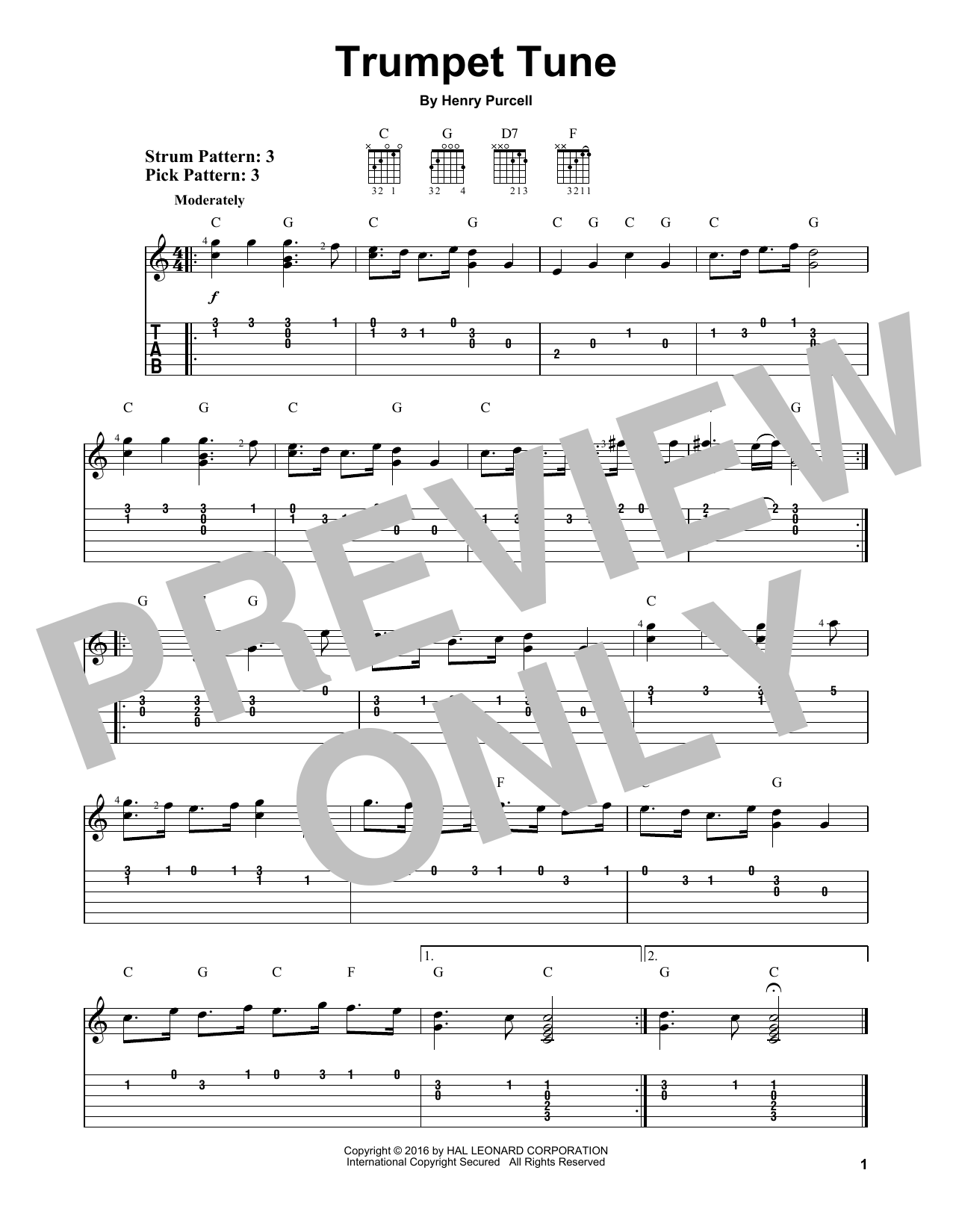 Product gallery: Page 1 of 1 Trumpet Tune, Henry Purcell