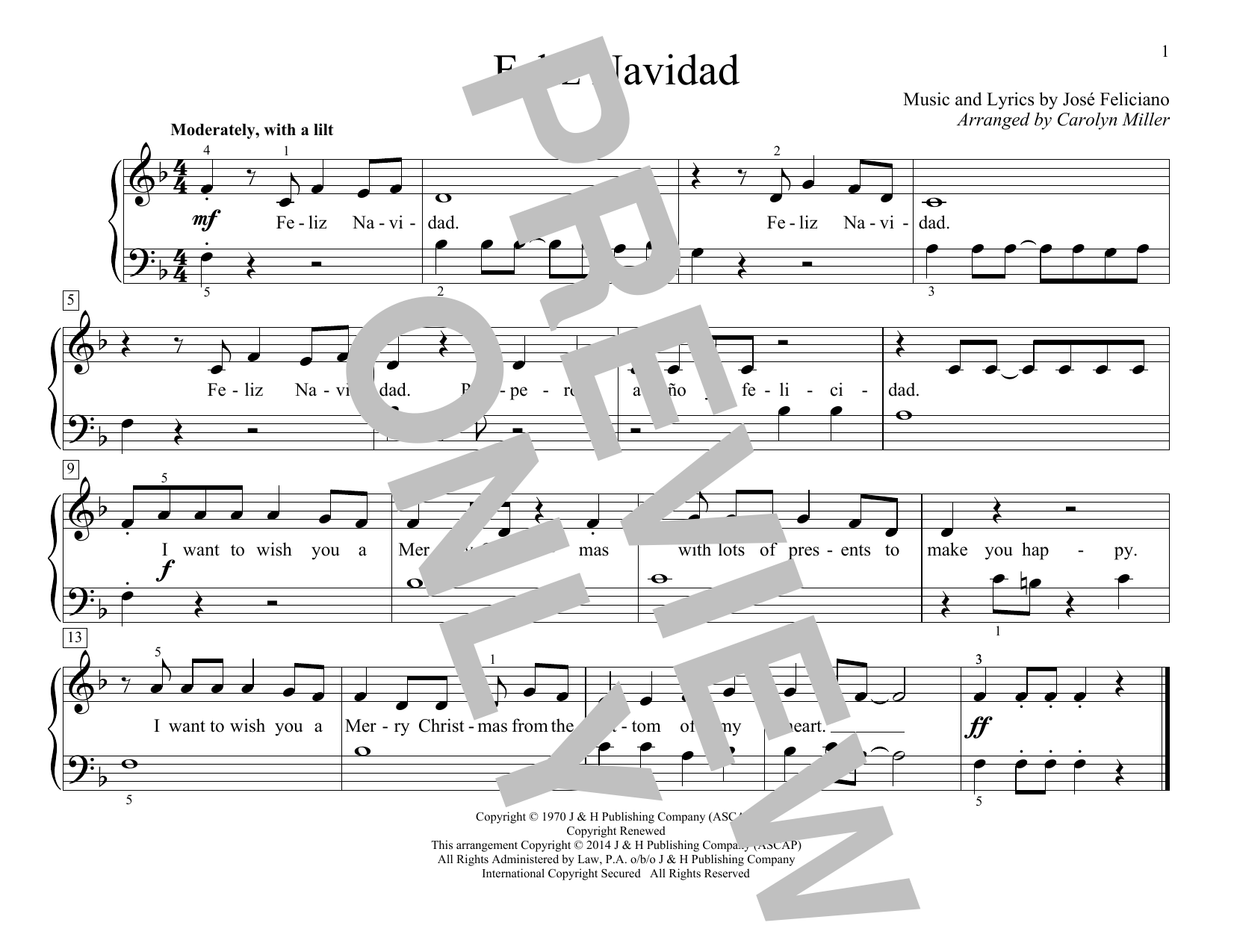 Product picture to: Feliz Navidad - Jose Feliciano