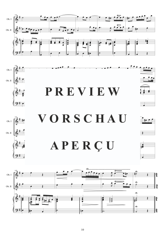 Produktgalerie: Seite 11 von 11 Oboe Concerto No.6 in G-Dur Op.9, , 2 Oboen und Cembalo
