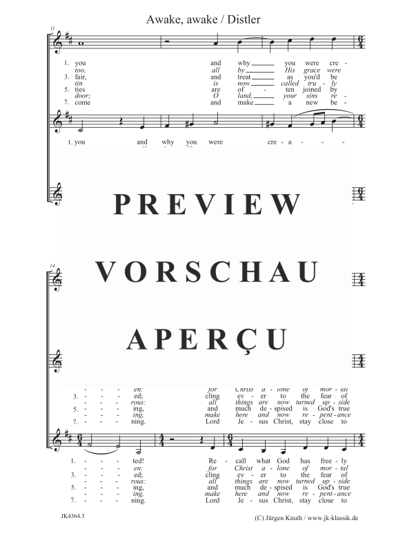 Produktgalerie: Seite 4 von 5 Awake, awake (The Year Cycle, Op.5, No.40), , Frauenchor SSA