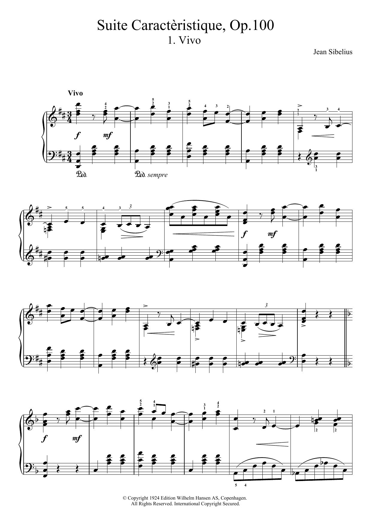 Product picture to: Suite Caracteristique, Op.100 - I. Vivo