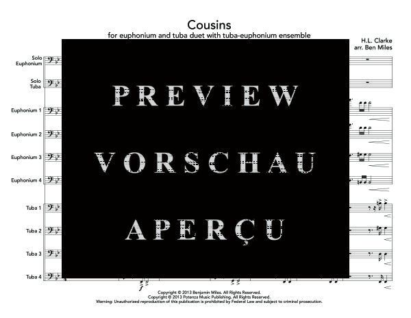 Produktgalerie: Seite 5 von 11 Cousins, , (Brass Ensemble Euphonium, Tuba und EETT)