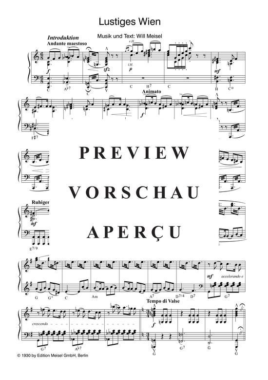 Produktgalerie: Seite 4 von 10 Lustiges Wien, 	, Klavier und Gesang