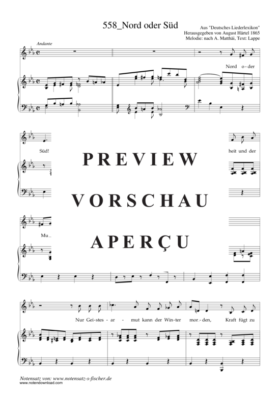 Product gallery: Page 2 of 4 Nord oder Süd , , Piano and Voice