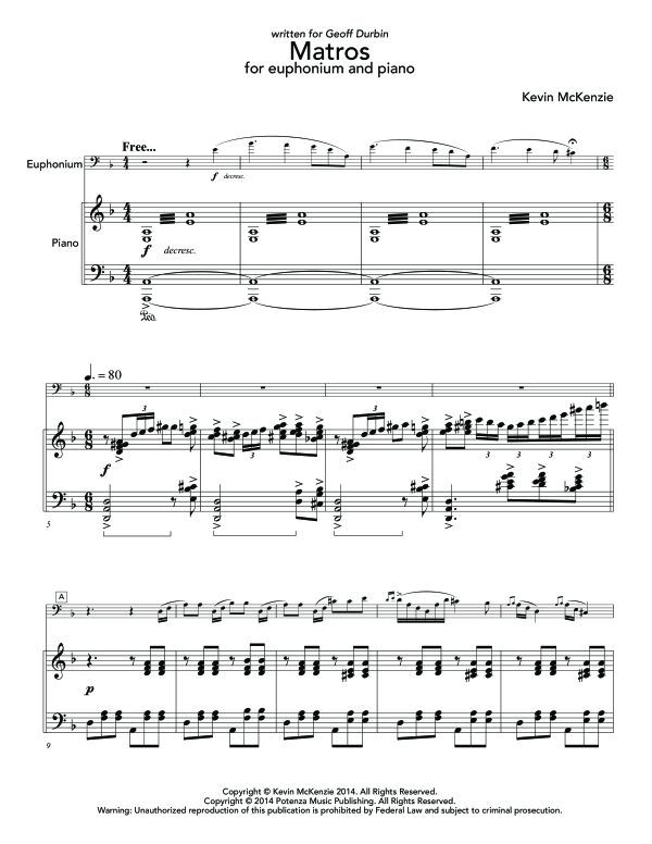 Product gallery: Page 1 of 11 Matros, , (euphonium and piano)