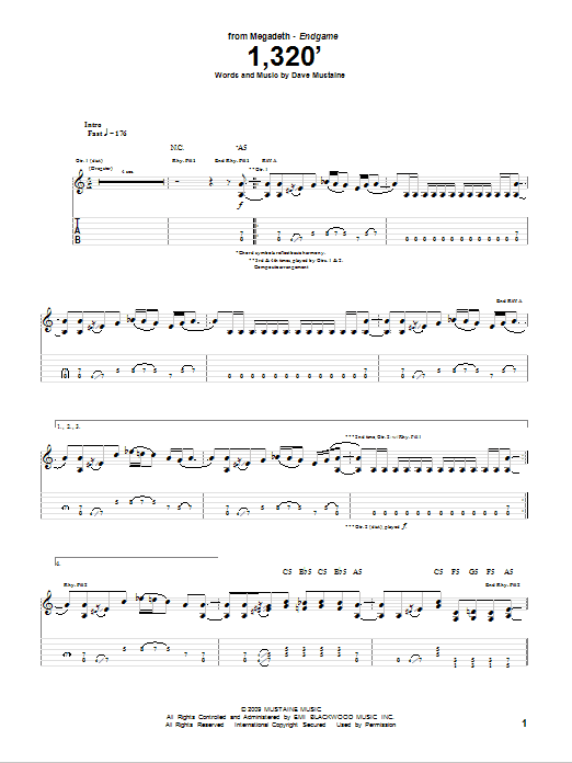 Produktgalerie: Seite 1 von 1 1,320', Megadeth, Gitarre