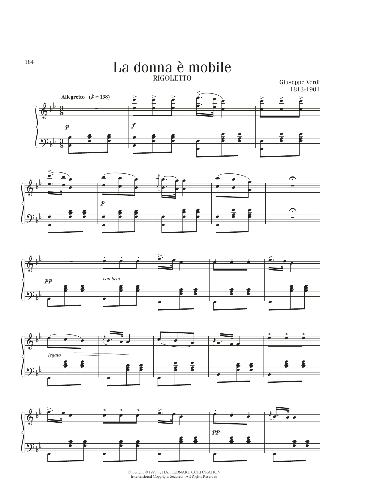 Produktbild zu: La Donna E Mobile