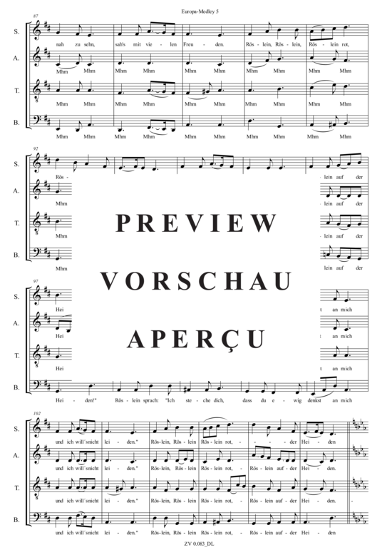 gallery: Europa_Medley , , (Gemischter Chor SATB)