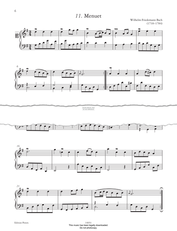 Produktbild zu: Menuet (from 'The Anna Magdalena Notebook 1722')