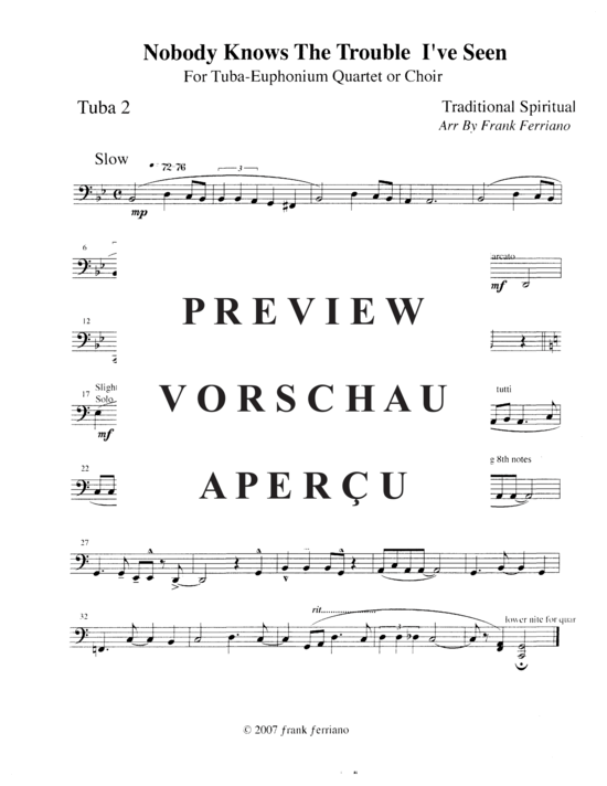 Product gallery: Page 20 of 20 Drei Spirituals , , (Tuba Quartett EETT)