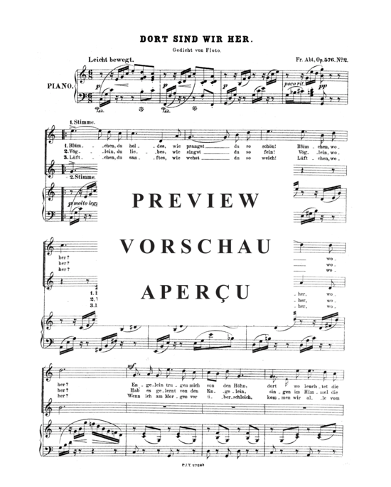 Product gallery: Page 2 of 3 Dort sind wir her , , Piano and Voice