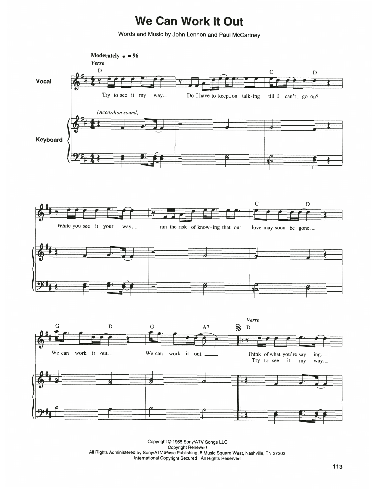 Product gallery: Page 1 of 1 We Can Work It Out, The Beatles