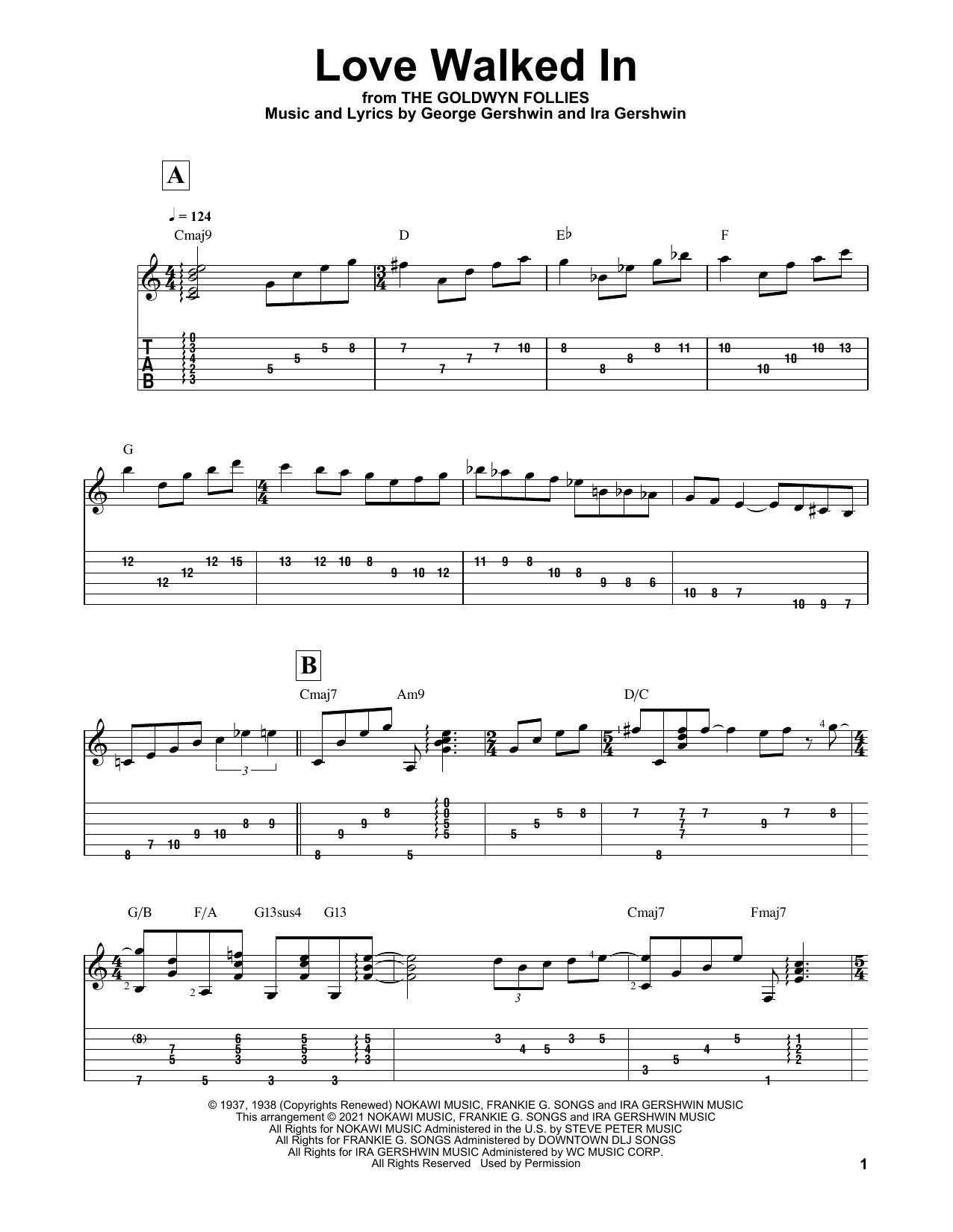 Produktbild zu: Love Walked In (arr. Matt Otten)