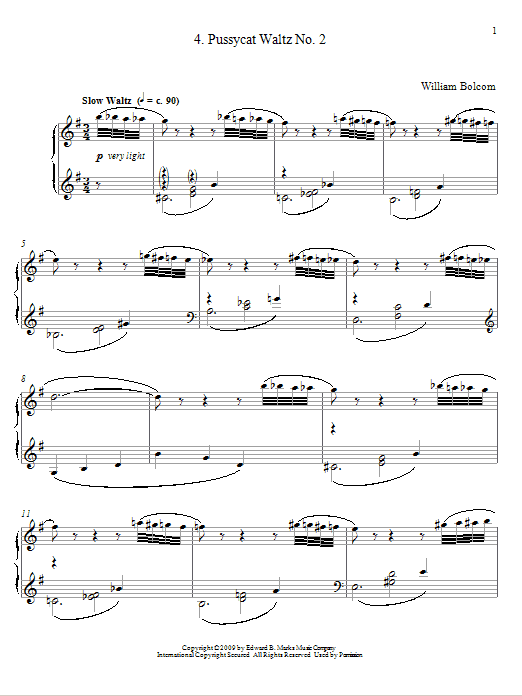 Product gallery: Page 1 of 1 Pussycat Waltz No. 2, William Bolcom