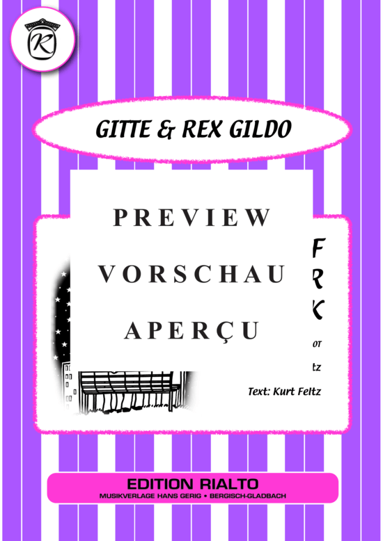 gallery: Zwei auf einer Bank , Gitte & Rex Gildo, (Melodie-Stimmen in C/B/Es)