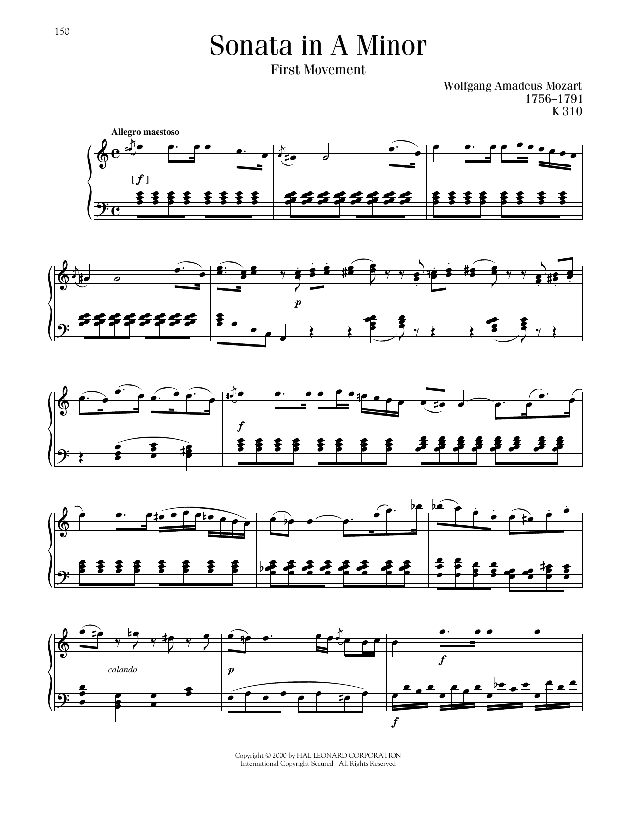 Produktbild zu: Sonata No. 8 In A Minor, K. 310