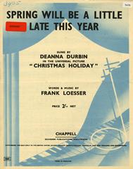cover: Spring Will Be A Little Late This Year (from 'Christmas Holiday'), Frank Loesser, Gesang, Gitarre, Klavier