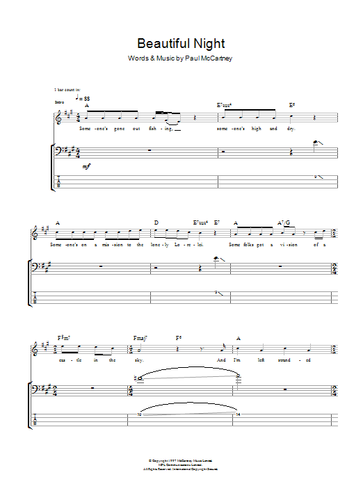 Produktgalerie: Seite 1 von 1 Beautiful Night, Paul McCartney, E-Bass