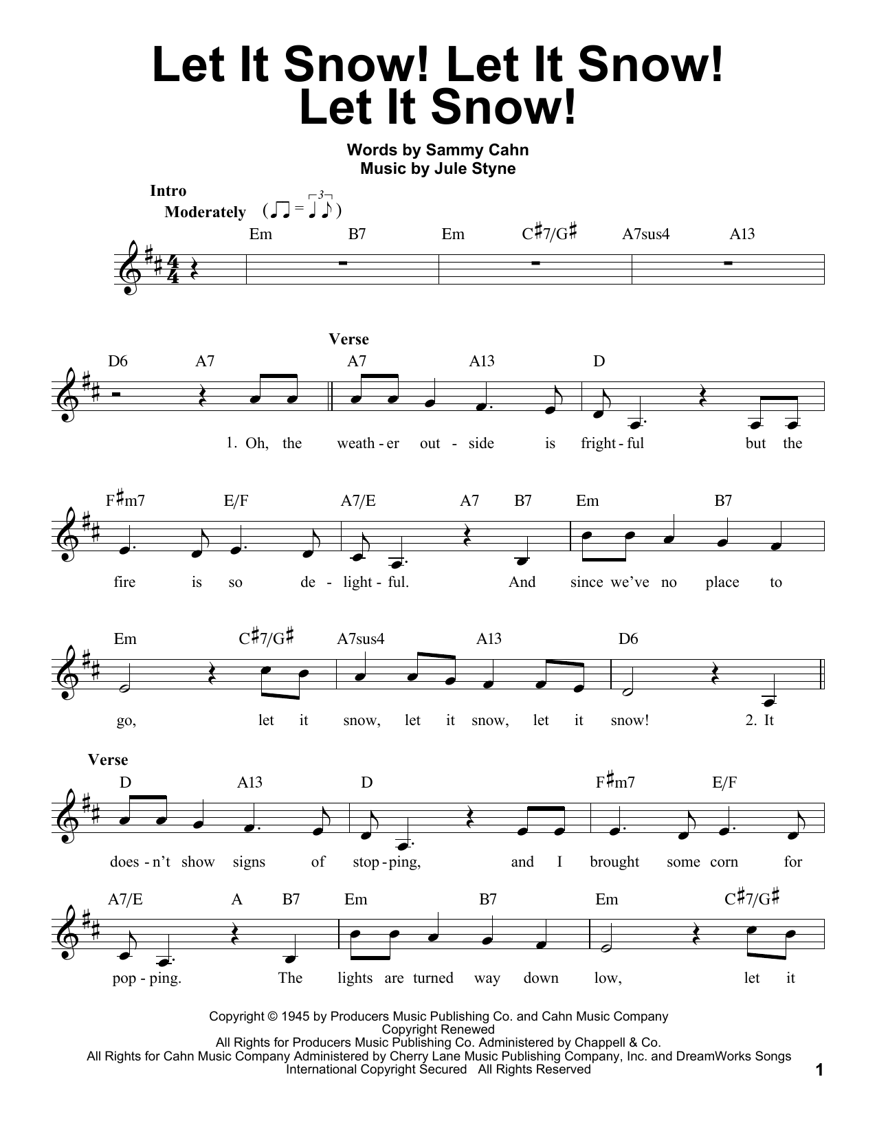 Product gallery: Page 1 of 1 Let It Snow! Let It Snow! Let It Snow!, Sammy Cahn
