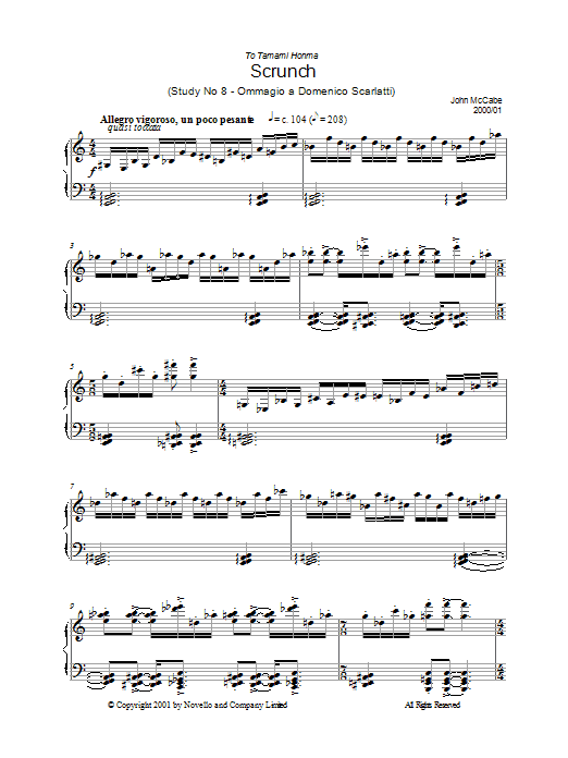 Produktbild zu: Scrunch (Study No 8 - Ommagio A Domenico Scarlatti)