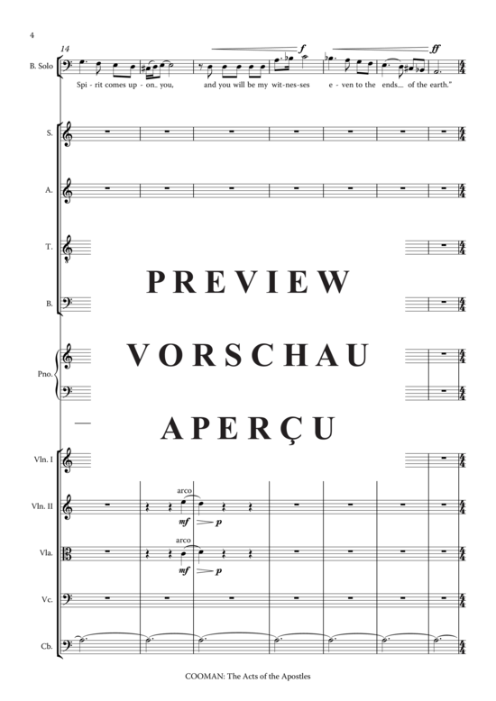 Product gallery: Page 13 of 21 The Acts of the Apostles , , (baritone, mixed choir, piano, organ + chamber orchestra)